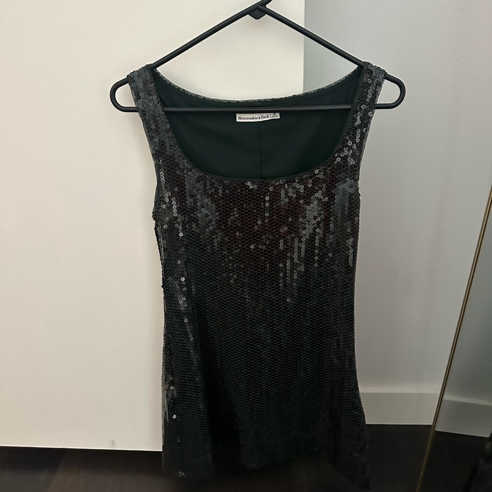 Abercrombie & Fitch Dark Green Sequin Mini Dress